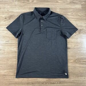 Vuori Zephyr Polo Shirt Short Sleeve Performance Black Small V1000 Pocket